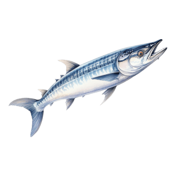 Barracuda, Animal Illustration. Watercolor Style png