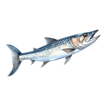 Barracuda, Animal Illustration. Watercolor Style png