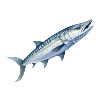 Barracuda, Animal Illustration. Watercolor Style png