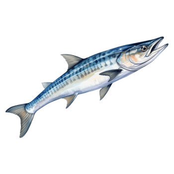 Barracuda, Animal Illustration. Watercolor Style png