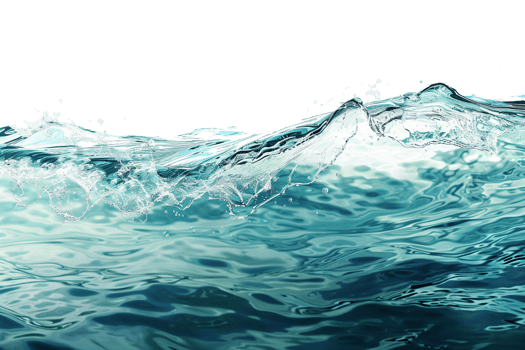 Abstract Blue Ocean Wave Art. png
