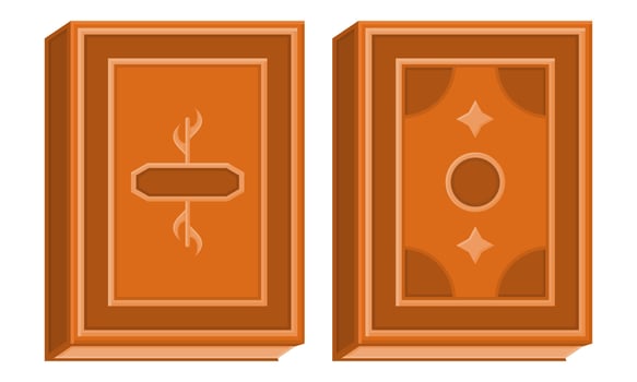Daily Story Book Illustration. Book with Hard Cover. Book Icon. vector