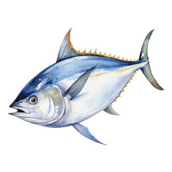 Tuna, Animal Illustration. Watercolor Style png