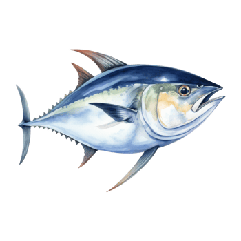 Tuna, Animal Illustration. Watercolor Style png