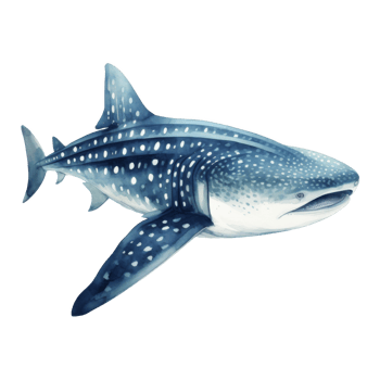 Whale Shark, Animal Illustration. Watercolor Style png