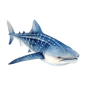 Whale Shark, Animal Illustration. Watercolor Style png