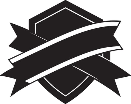 black and white ribbon icon illustration vector
