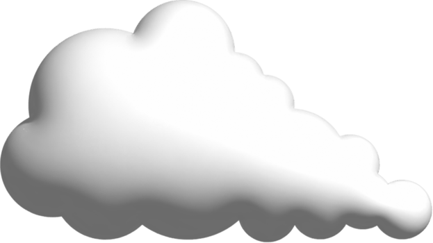 3d icon white cloud png