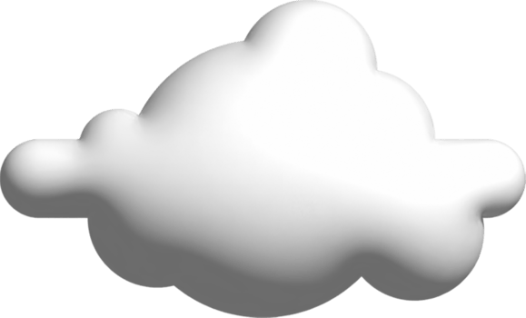 3d icon white cloud png