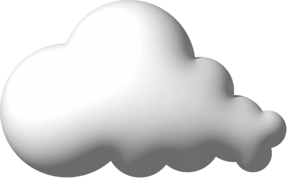 3d icon white cloud png