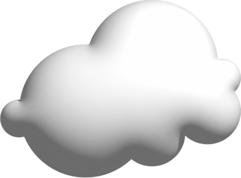 3d icon white cloud png