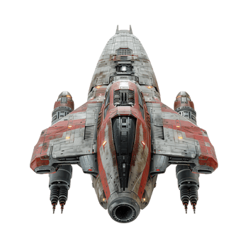 Futuristic Spaceship or Fighter Jet on Transparent Background png