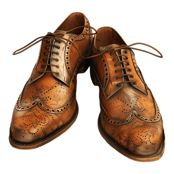 Leather Shoes Pair on Transparent Background png