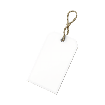 Blank Price Tag on Transparent Background png