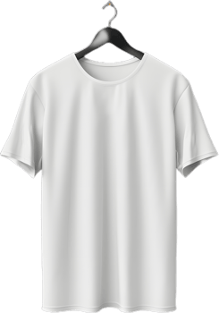 white t - shirt on a hanger png