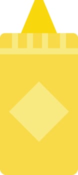 a yellow box with a yellow triangle on top vector