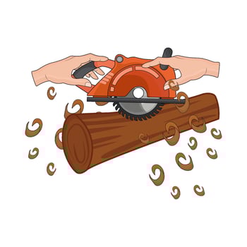 illustration of circular saw vector