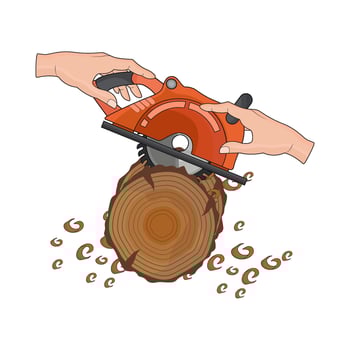 illustration of circular saw vector