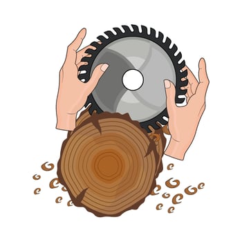 illustration of saw blade vector
