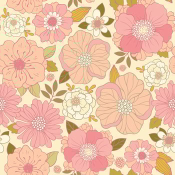 Seamless pattern with small hand draw flowers. Floral background. Vintage print vector