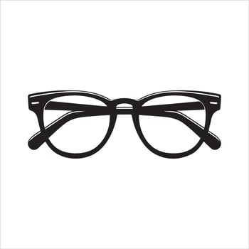 Eyeglasses Stock silhouette vector