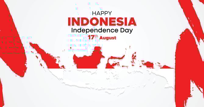 Indonesia Independence Day Web Banner With Red and White Flag in Background. 17 August Indonesia Happy Independence Day Social Media Post and Cover Banner, Flyer, Invitation card, Brochure, Poster vector