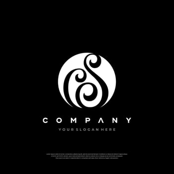Letter cs logo design using letter c and s , cs monogram vector