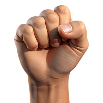 Hand Fist Raise 3d Illustration png