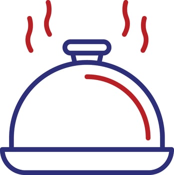 Food Tray Line Two Color Icon vector