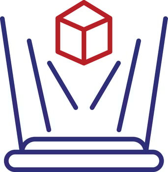 Hologram Line Two Color Icon vector