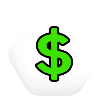 Green Flat dollar icon png