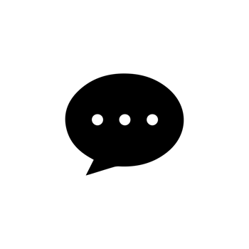 A black and white speech bubble with a speech bubble inside png