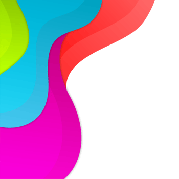 colorful modern frame border with transparent background png