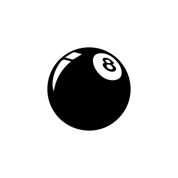 8 Ball Billards Pool Game Black png