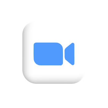 Zoom Logo. Blue Camera Icon. videography Icon for Graphic Design Projects png