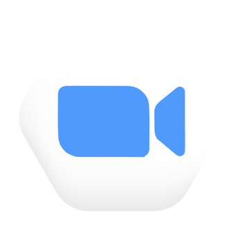 Zoom Logo. Blue Camera Icon. videography Icon for Graphic Design Projects png