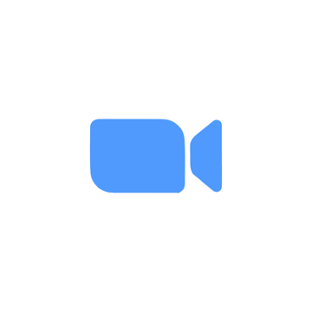 Zoom Logo. Blue Camera Icon. videography Icon for Graphic Design Projects png