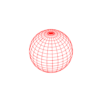 A red and white sphere with a grid on it png