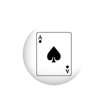 A black and white image of a playing card png