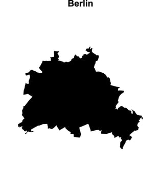 Berlin outline map vector
