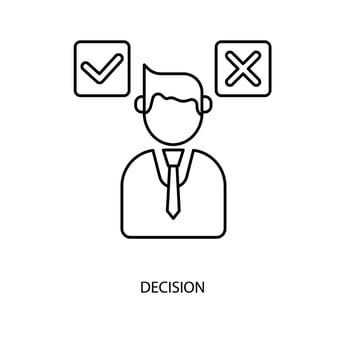 decision concept line icon. Simple element illustration. decision concept outline symbol design. vector