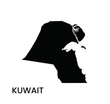 Map of Kuwait. Kuwait Map on white background. vector