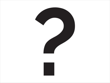 Question mark symbol silhouette vector