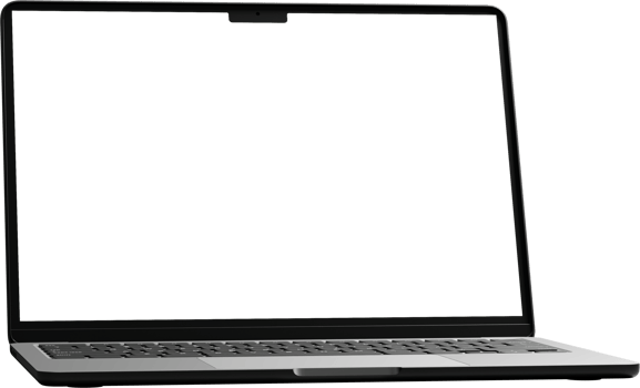 Isolated Laptop with Empty Screen png