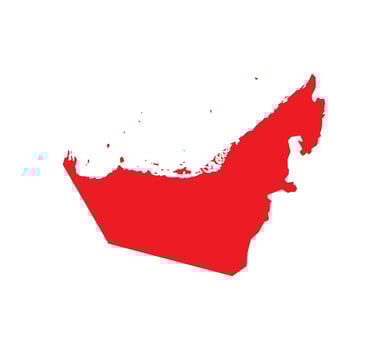 Map of United Arab Emirates. United Arab Emirates Map on white background. vector
