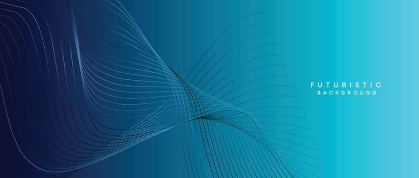 Abstract Peacock Blue, Ocean Dark Blue Technological Modern Flowing Wave Line Background. Teal Blue and Black Digital Future Technology Web Banner Background for Presentation, Cover, Slide, Magazine vector