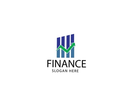 financial logo creative market growth business arrow logo design concept vector