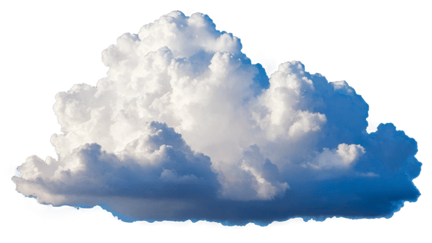 Single White Puffy Cloud Against Black Sky png