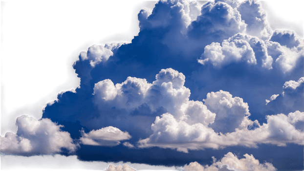 Dramatic Cloudscape with Puffy Cumulus Clouds png