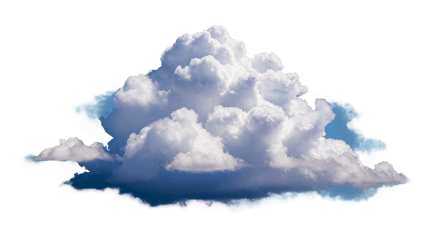 A Single White Cloud Against a Black Sky png